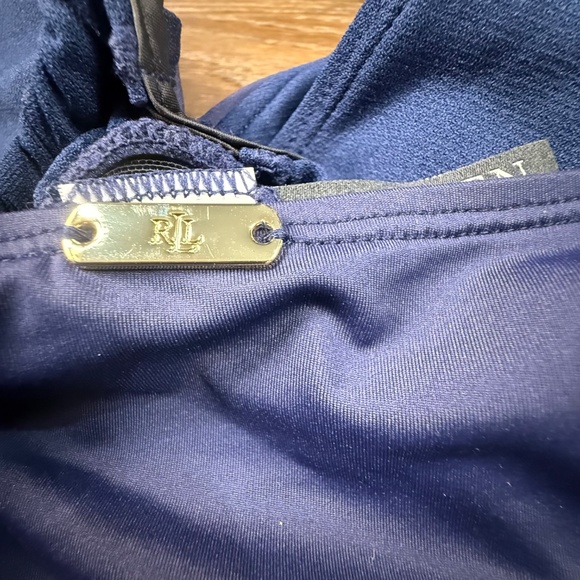 Lauren Ralph Lauren Beach Club Solid Underwire Tankini Top, Navy, Size 8, NWT - Picture 7 of 12